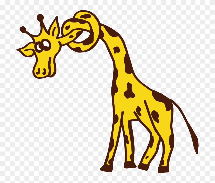 Süße Giraffe Mit Verkotetem Hals Einfach Nur Zum Liebhaben - Giraffe Mit Knoten Im Hals Clipart