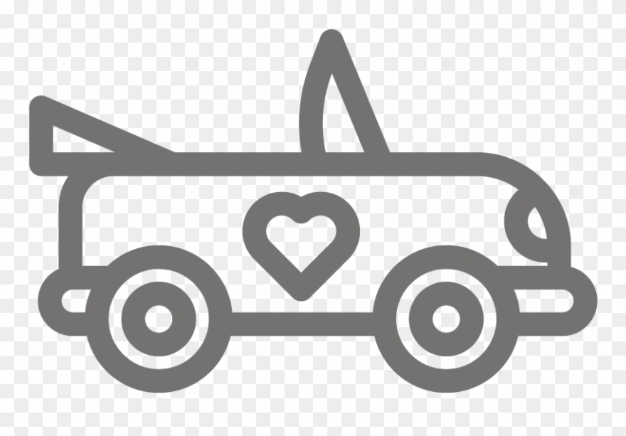 Wedding Carriage - Wedding Car Icon Png Clipart