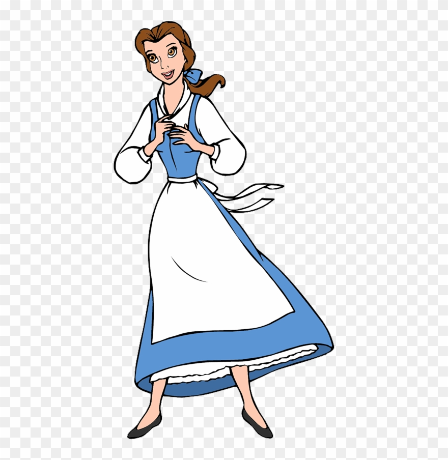 Graphic Black And White Stock Belle Clip Art - Beauty And The Beast Belle Clipart - Png Download