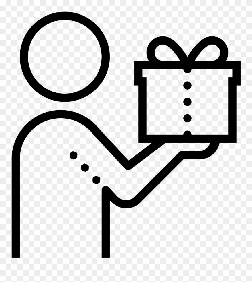 Geschenk Überreichen Icon - Icon Clipart