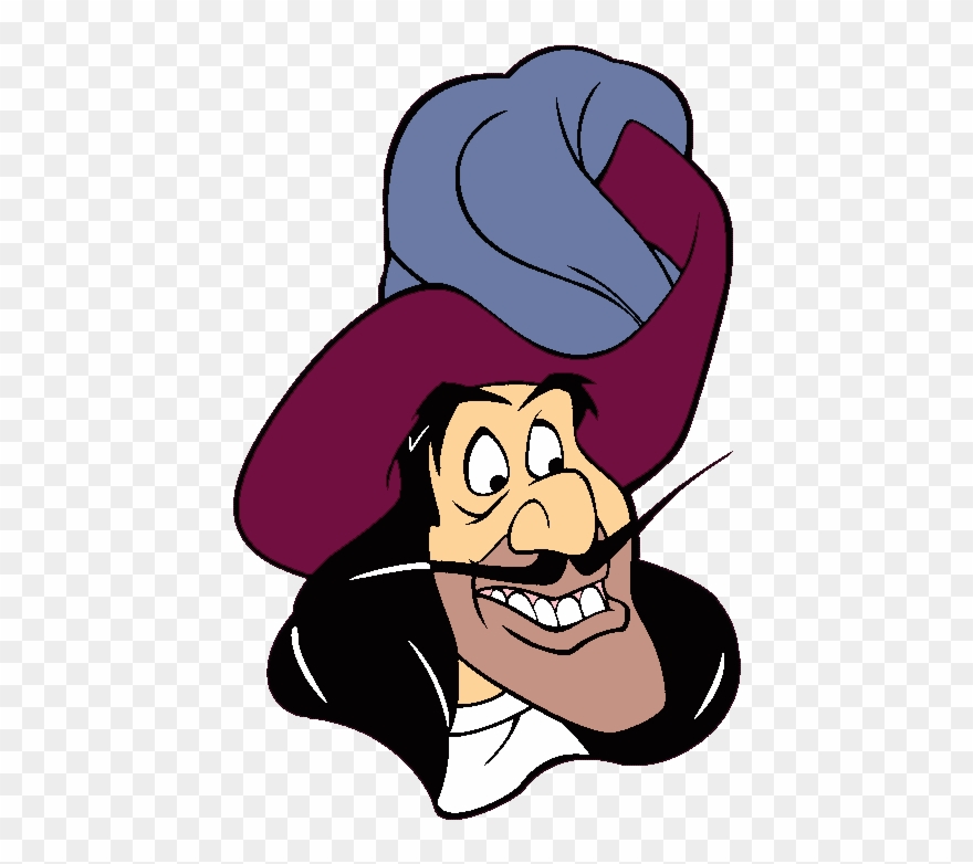 Face Clipart Crocodile - Disney Captain Hook Face - Png Download