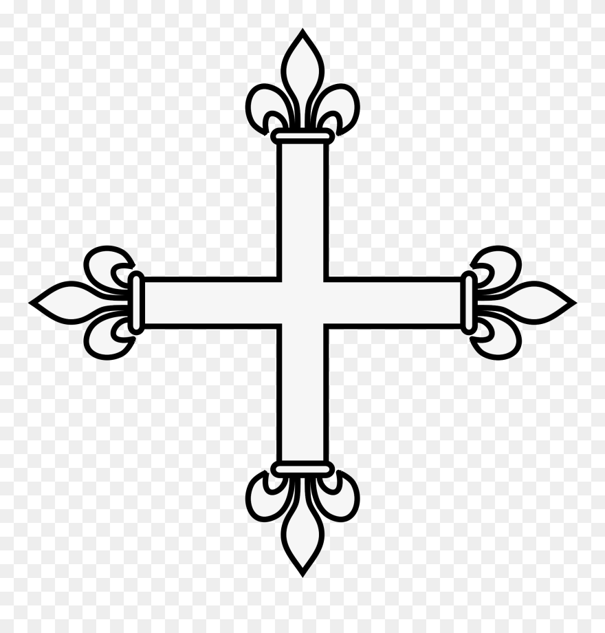 Fleur De Lis Clipart 19, Buy Clip Art - Fleur De Lys Cross - Png Download
