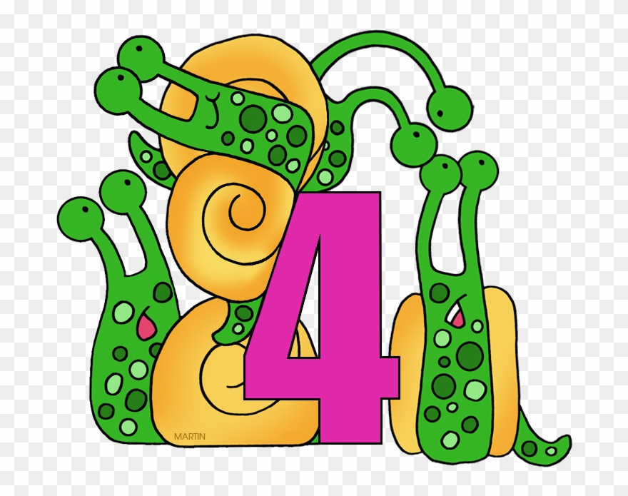 Number 4 - Phillip Martin Numbers Clipart - Png Download