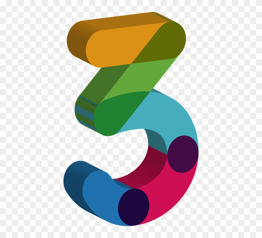 Math Symbol Cliparts 14, Buy Clip Art - Number 3 Logo Design - Png Download
