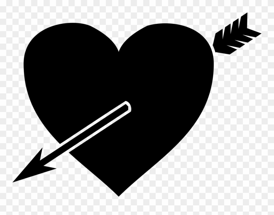 Coração Com Flecha Png Clipart