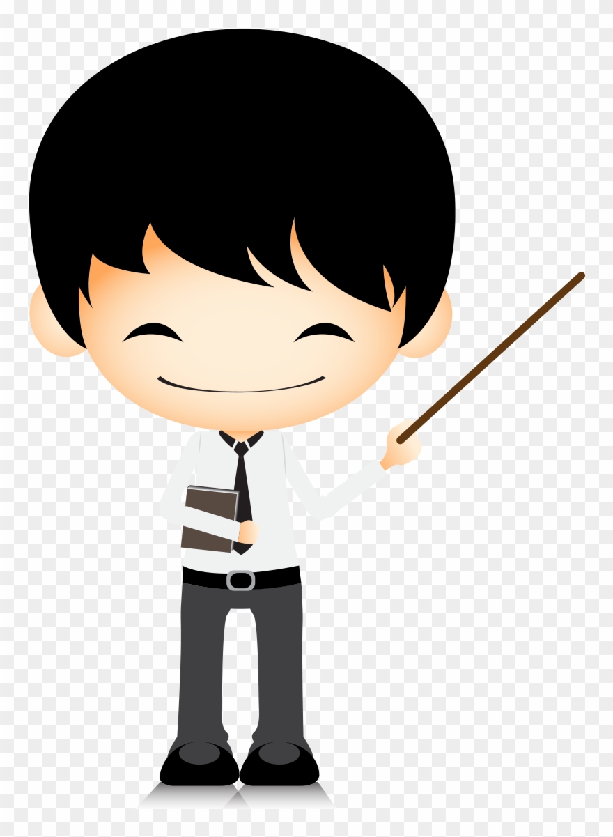 Male Clipart Old - Boy Cute Teacher Cartoon - Png Download