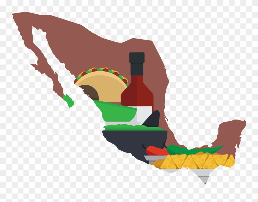 Mexico Map Silhouette At Getdrawings Com Free - Mexican Flag In Country Clipart