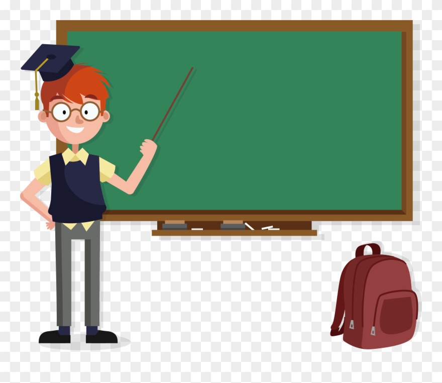 Transparent Teacher Blackboard - School Teacher Image Cartoon Clipart