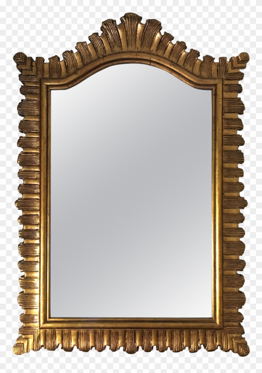 Gold Leaner Mirror Framed Pink Wall Sets Small - Wall Mirror Png Clipart