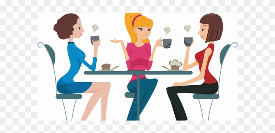 Get Together Facebook - Ladies Drinking Coffee Clipart