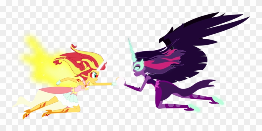 Clip Royalty Free Library Artist J Lambert Mit Boy - Midnight Sparkle And Sunset Shimmer - Png Download