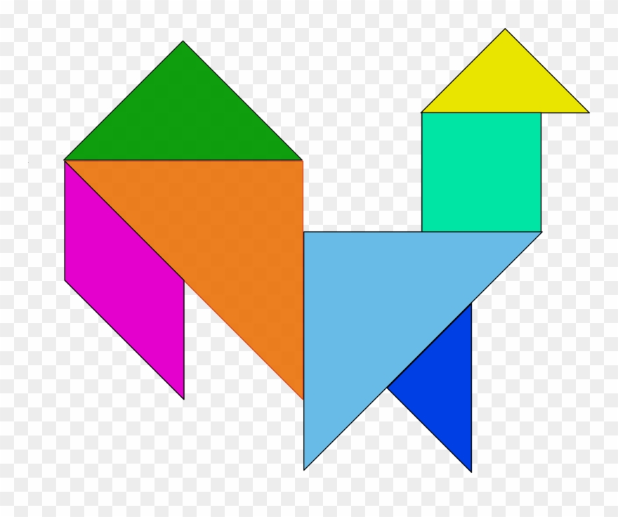 Tangram Hen Clipart