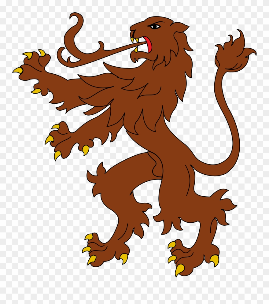 Cartoon Lion Clipart 16, Buy Clip Art - Heraldic Lion Svg - Png Download
