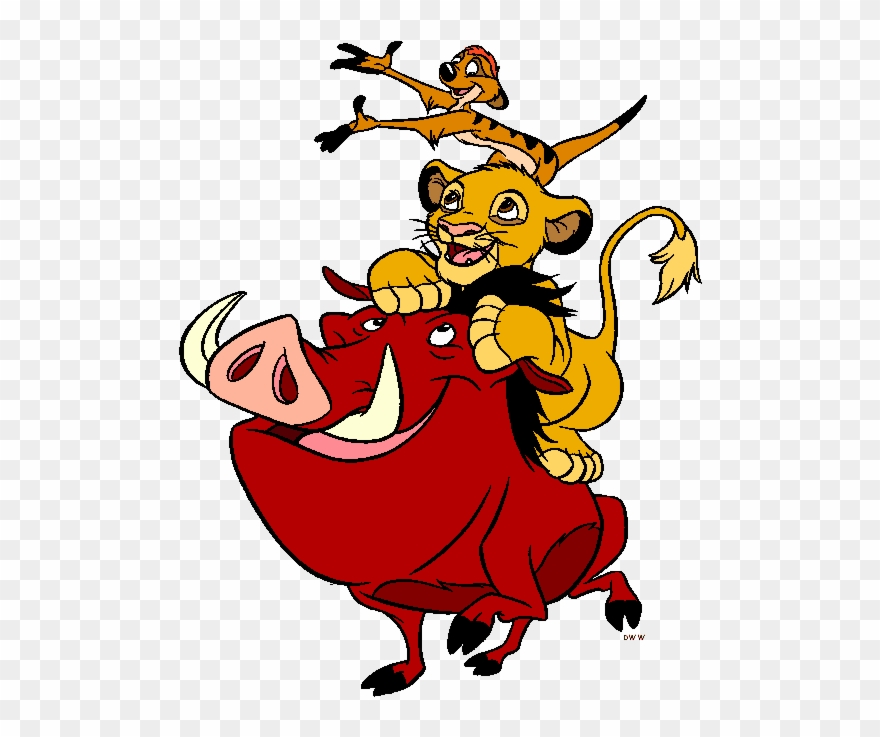 Lion King Simba Timon And Pumbaa - Timon Pumba Simba Clipart