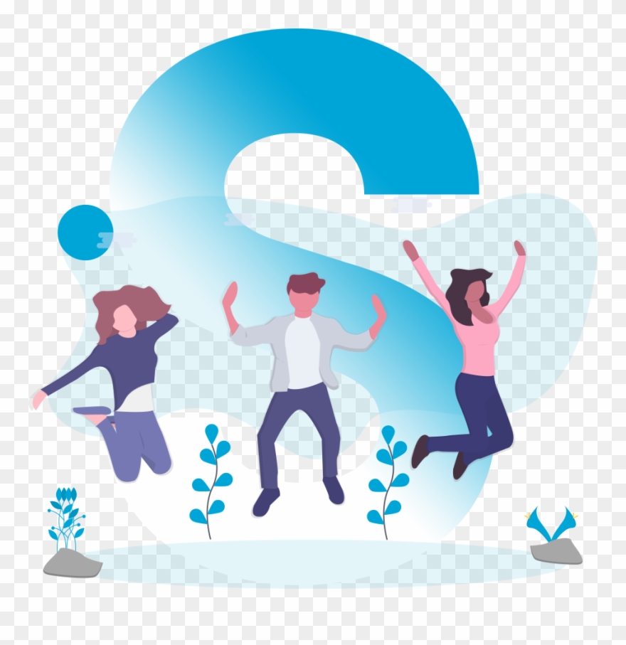 Giving Back - Group Jumping Clipart