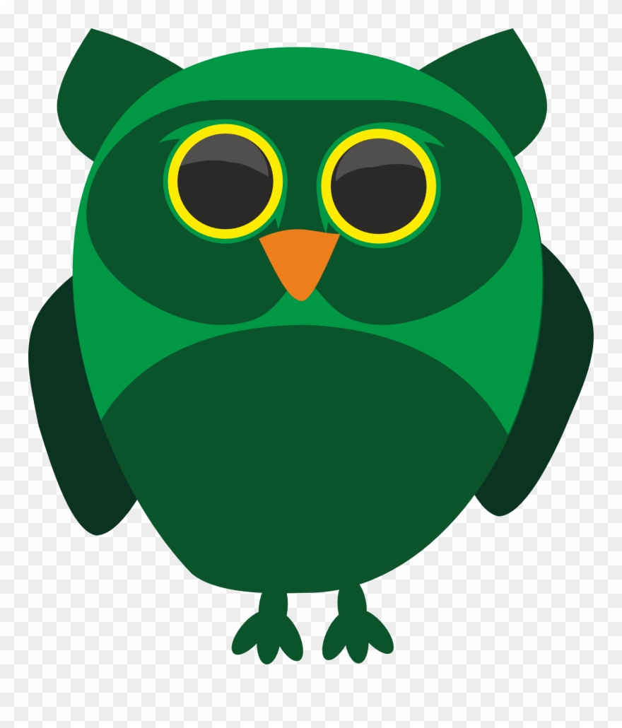 Collection Of Big Bird Clipart - Vector Illustration Of A Green Owl Wine Stopper - Png Download
