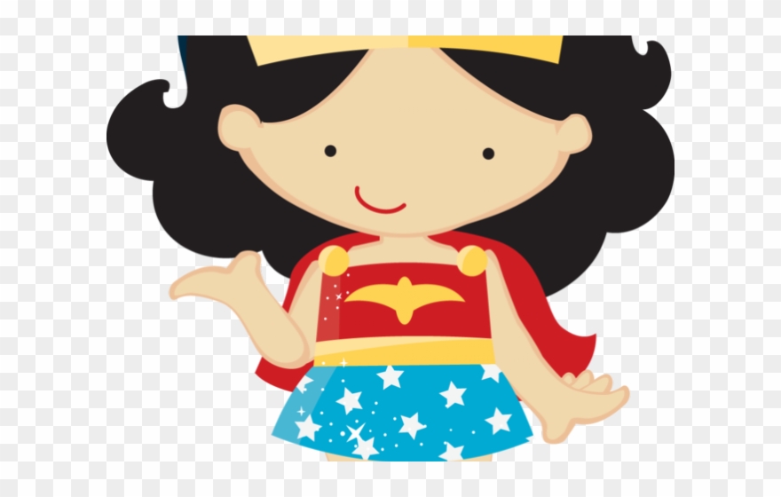 Superman Clipart Toddler - Mulher Maravilha Cute Png Transparent Png