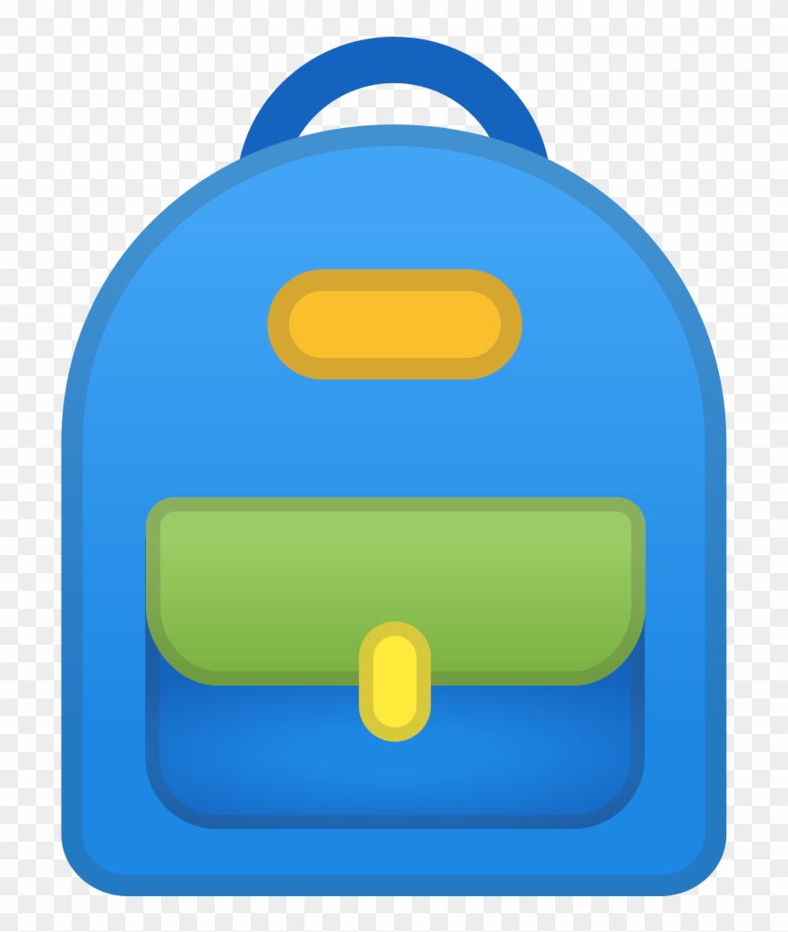 School Backpack Icon - Emoji Cartable Clipart