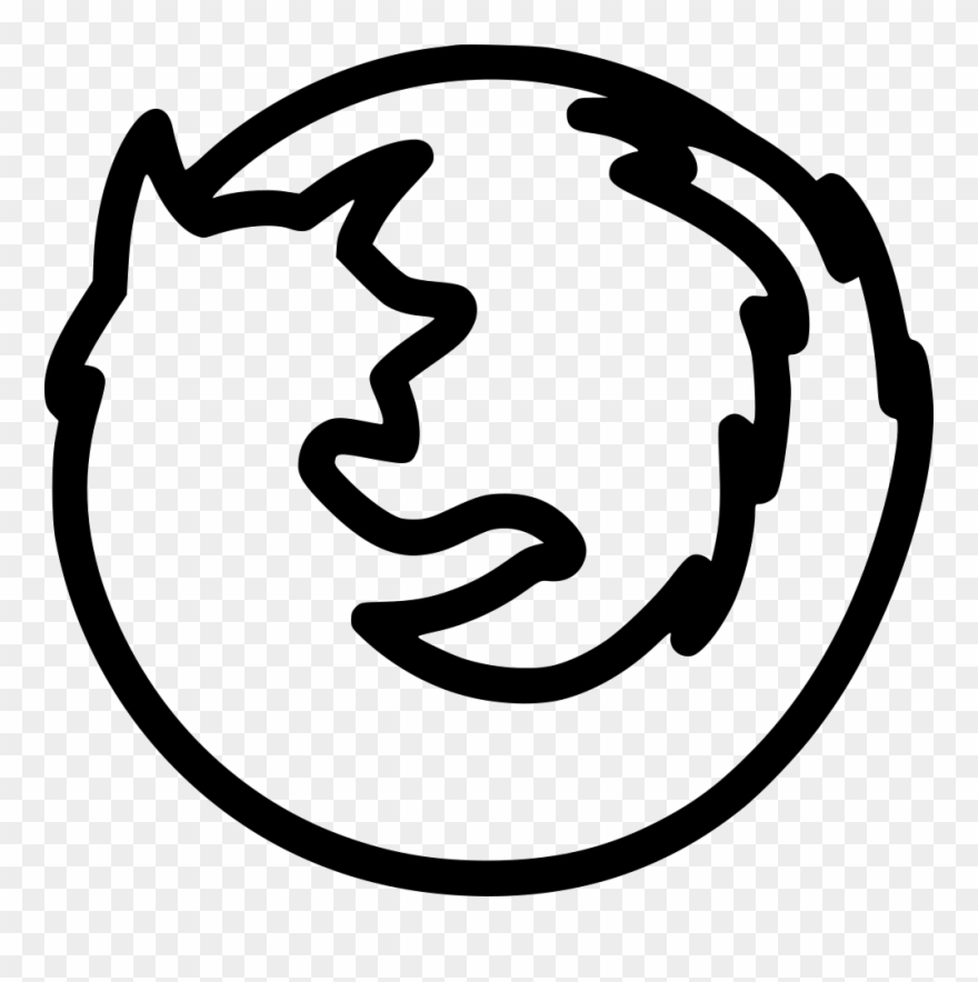 Firefox Copyrighted Comments - Mozilla Firefox Black And White Clipart