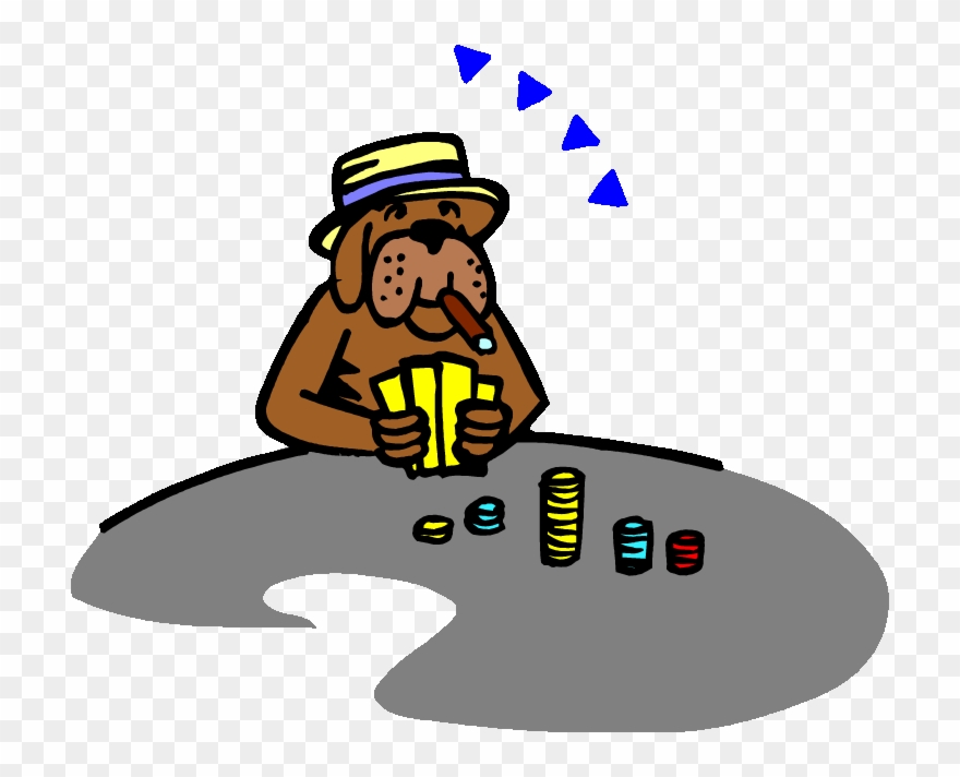 Dog Playing Poker Clipart - Png Download