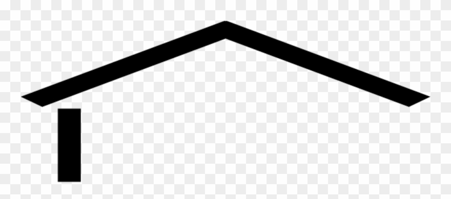 Rooftop Vector Black And White - Free Roof Clipart - Png Download