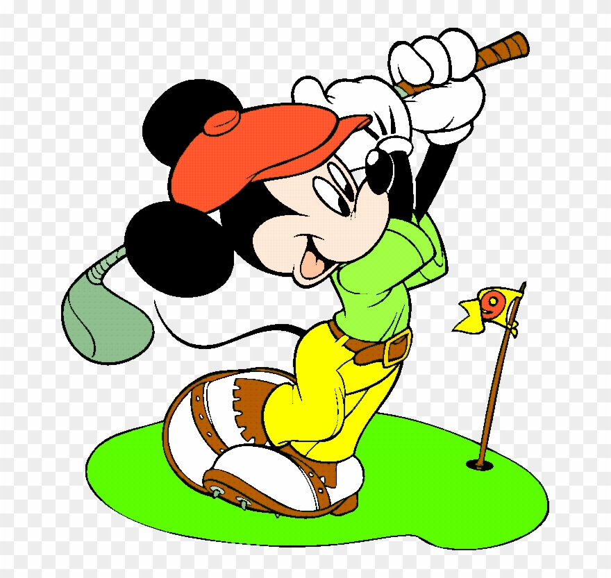 Sports Clipart Mickey - Kids Golf Cartoon - Png Download