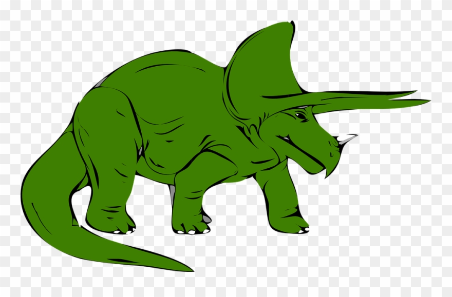 Image Of A Dinosaur 13, Buy Clip Art - Green Triceratops - Png Download