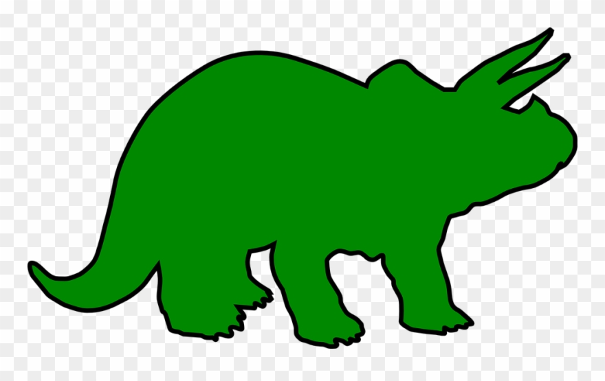 Free Dinosaur Clipart 5, Buy Clip Art - Green Triceratops Clipart - Png Download