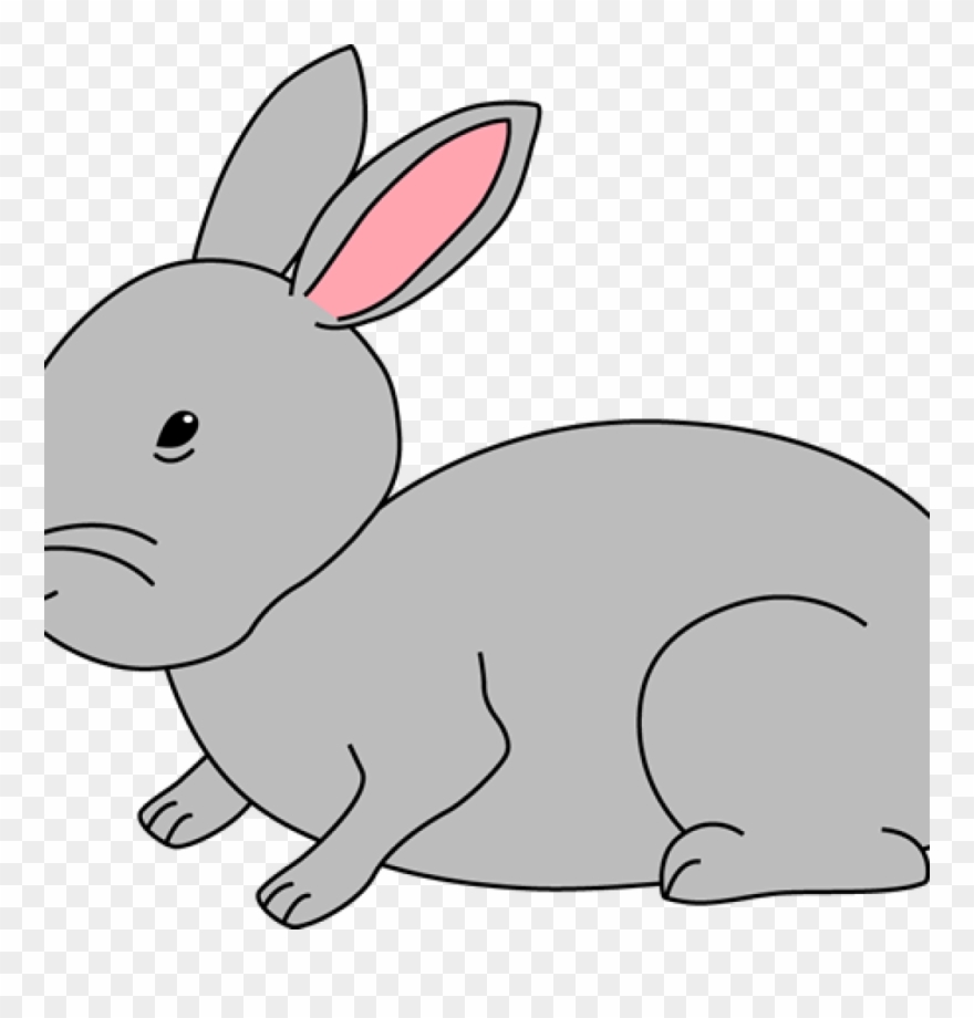 Bunny Clipart Gray Bunny Clipart Music Clipart - Vizatime Me Laps Lepuri - Png Download