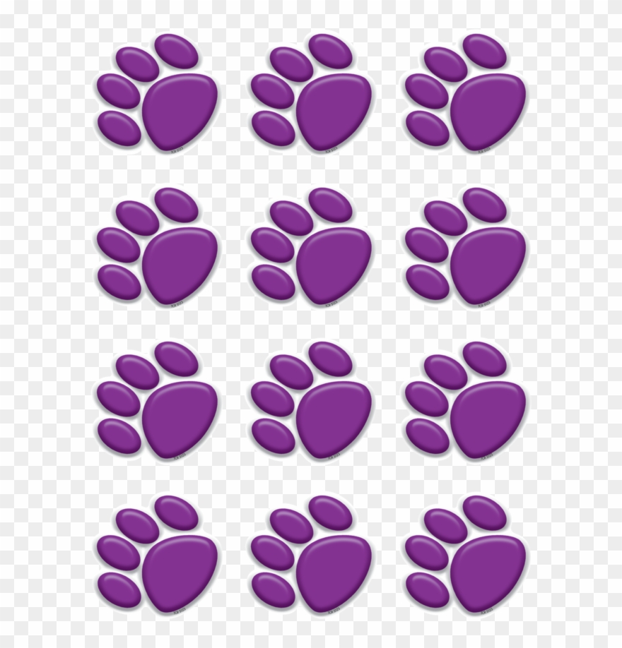 Tcr5123 Purple Paw Prints Mini Accents Image - Harley Davidson Cupcake Topper Clipart