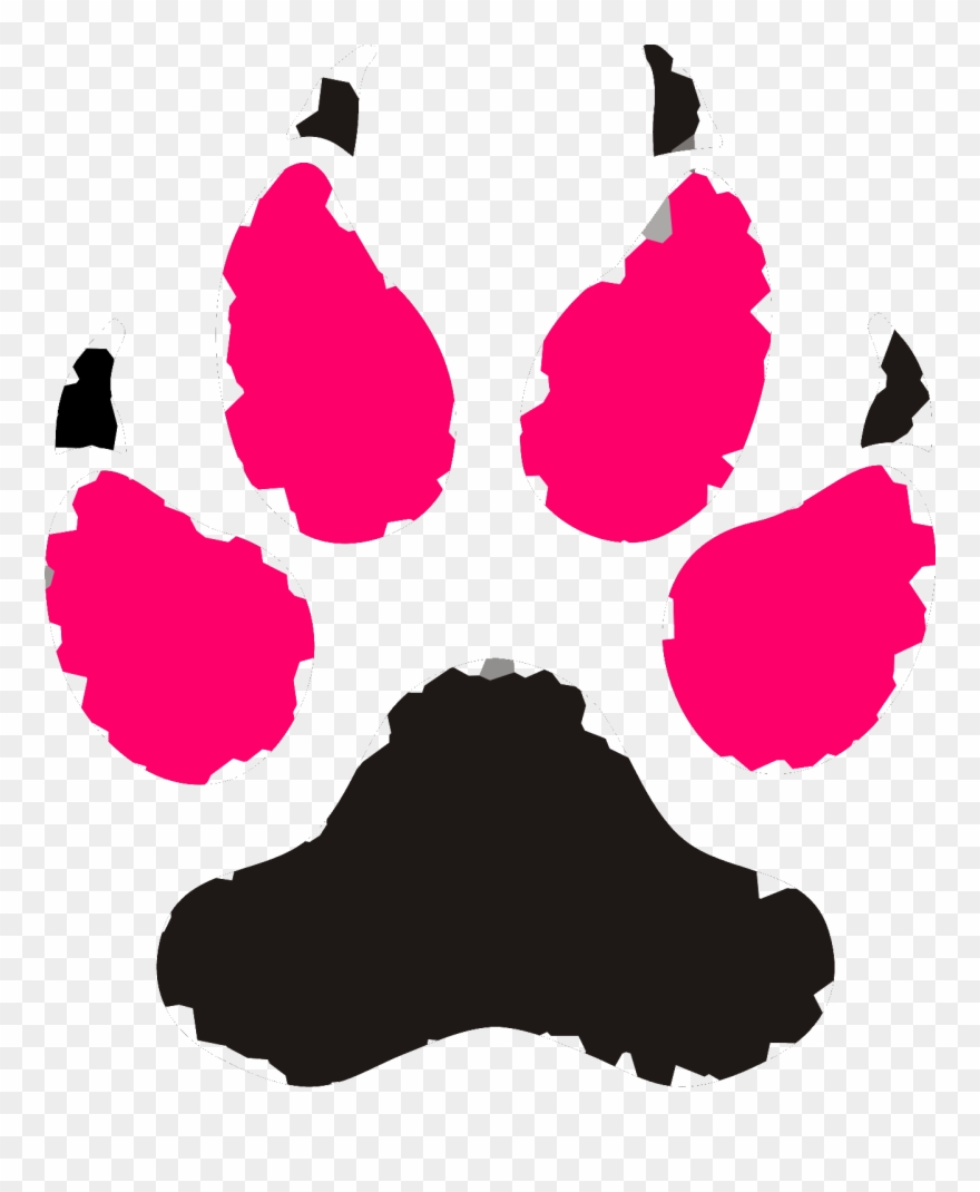 Paws Vector Clip Art Wolf Paw Print Clip Art 1282 1501 - Wolf - Png Download