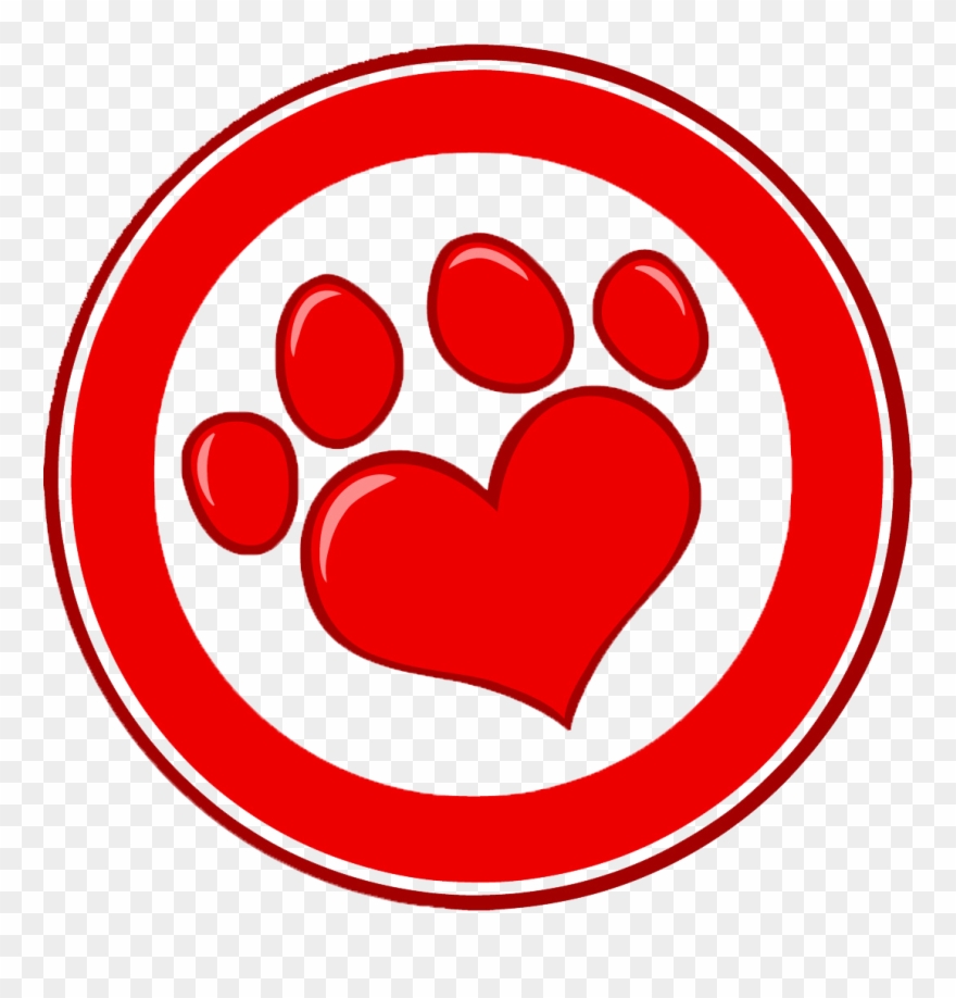 Puppy Dog Clip Art - Patinha De Cachorro Vermelha - Png Download