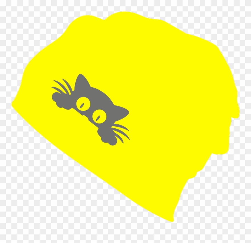 Beanie With Reflective Cat Print Who`s There - Black Kitten Good Looking Black Color Large Tote Bag, Clipart