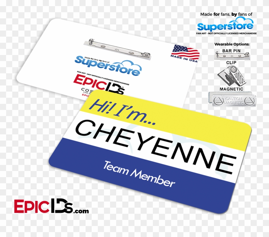 Superstore Name Tag Mockup - Cloud 9 Name Tag Clipart