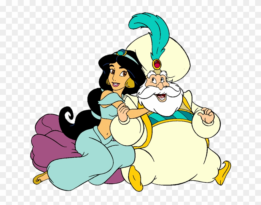 Princesa Jazmin Y Su Papa Clipart Princess Jasmine - Princess Jasmine And Her Father - Png Download