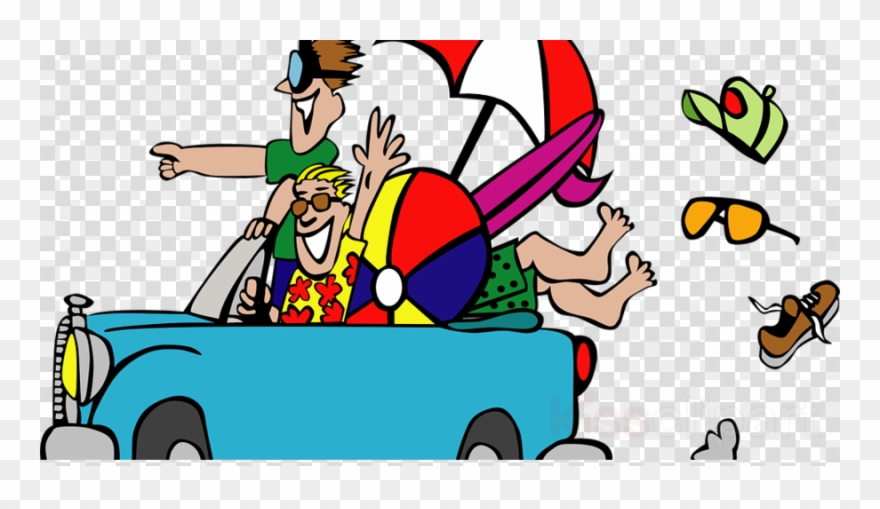 Car Centerline Auto Service Travel Driving - Summer Vacation Holiday Clipart - Png Download