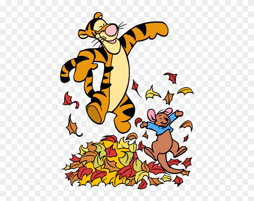 Roo Tigger, Roo Jumping In Pile Of Leaves - Jumping Disney Clipart - Png Download