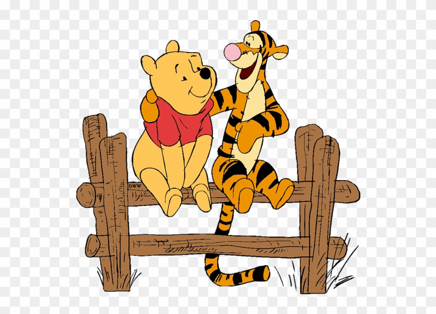 Tigger Drawing Pooh, Tigger Sitting On Fence - Tigger Winnie The Pooh Sitting Clipart