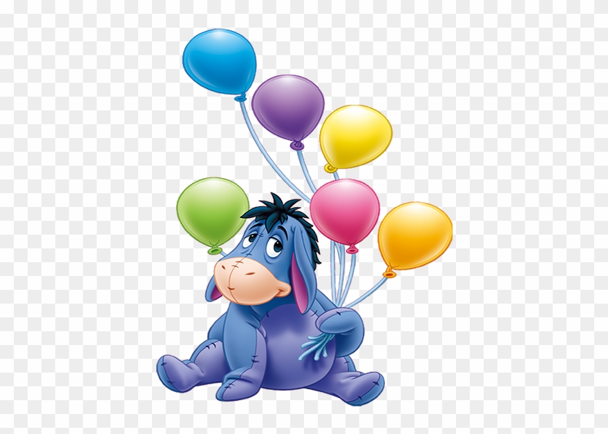 Eeyore With Balloons Clipart Eeyore Winnie The Pooh - Eeyore Birthday - Png Download