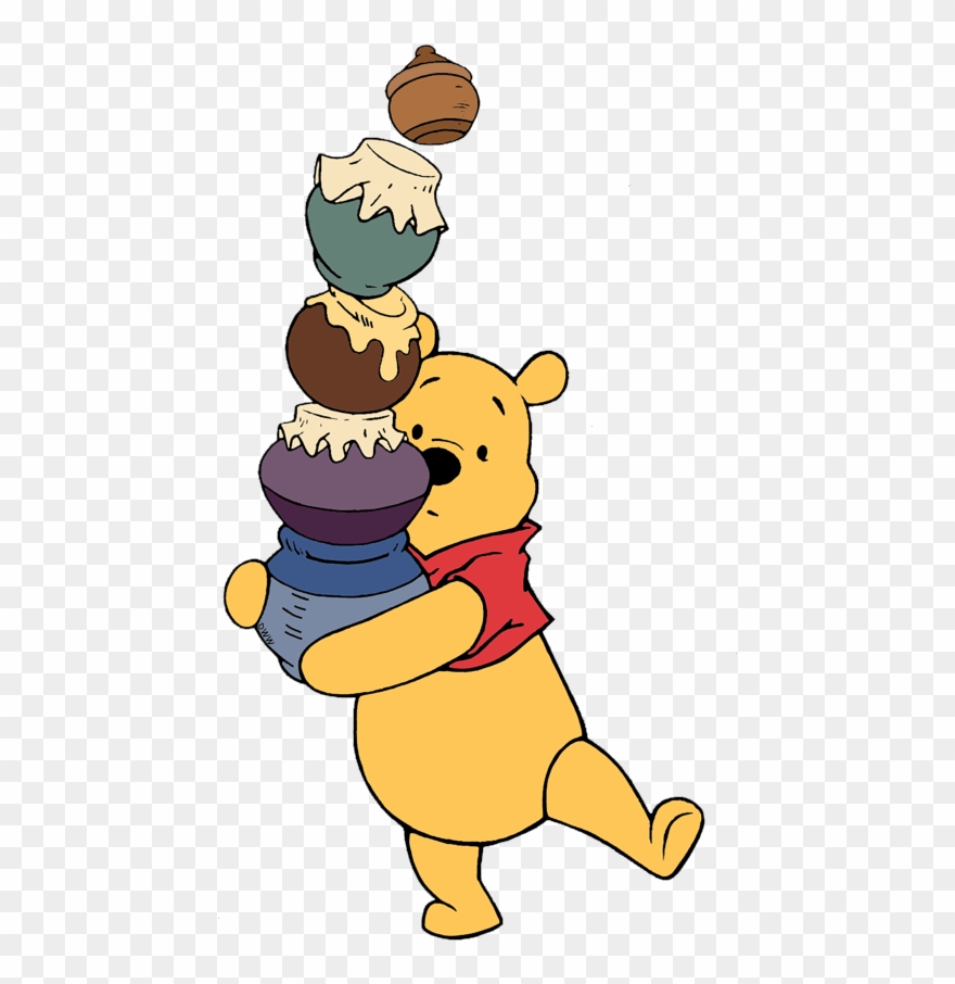 Winnie Carrying Honey Pots - Roommates Winnie The Pooh And Friends Peel Clipart