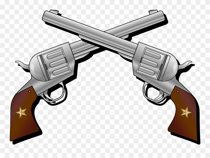Png Royalty Free Stock Pistol Clipart Free On Dumielauxepices - Draw Six Shooter Transparent Png