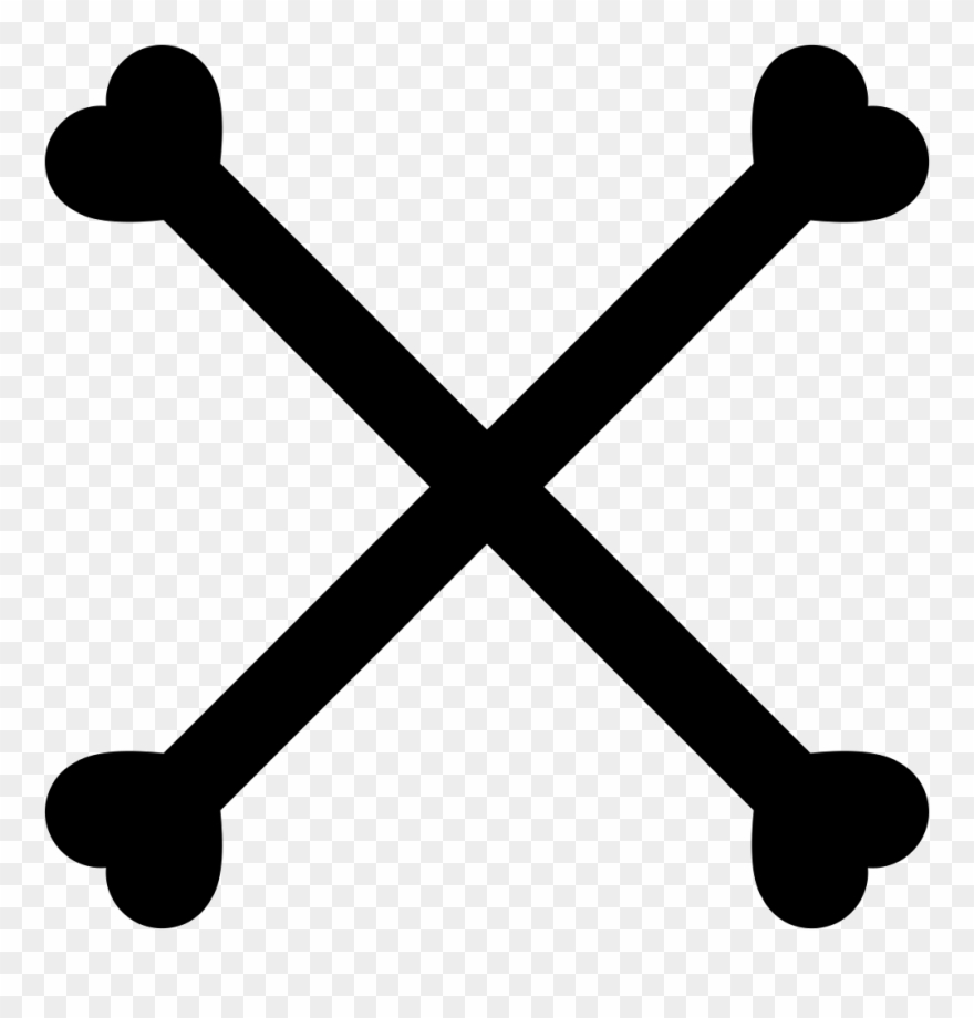 Forming A Cross Symbol - Cross Bones Silhouette Clipart