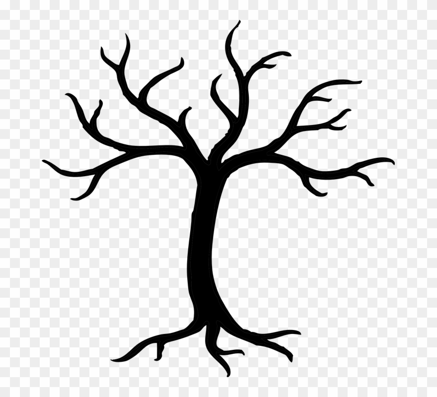 Tree, Dead, Dried, Branches, Trunk, Nature, Summer - Bare Tree Clip Art - Png Download