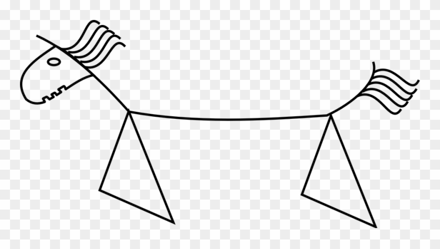 Gratis Vektorgrafikk Hest Stiliserte Strek Tegning - Strektegning Clipart