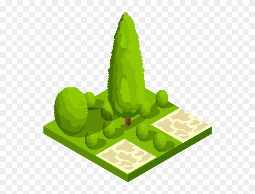 Лиственное Дерево, Кустарник, Зеленый Куст - Illustration Clipart