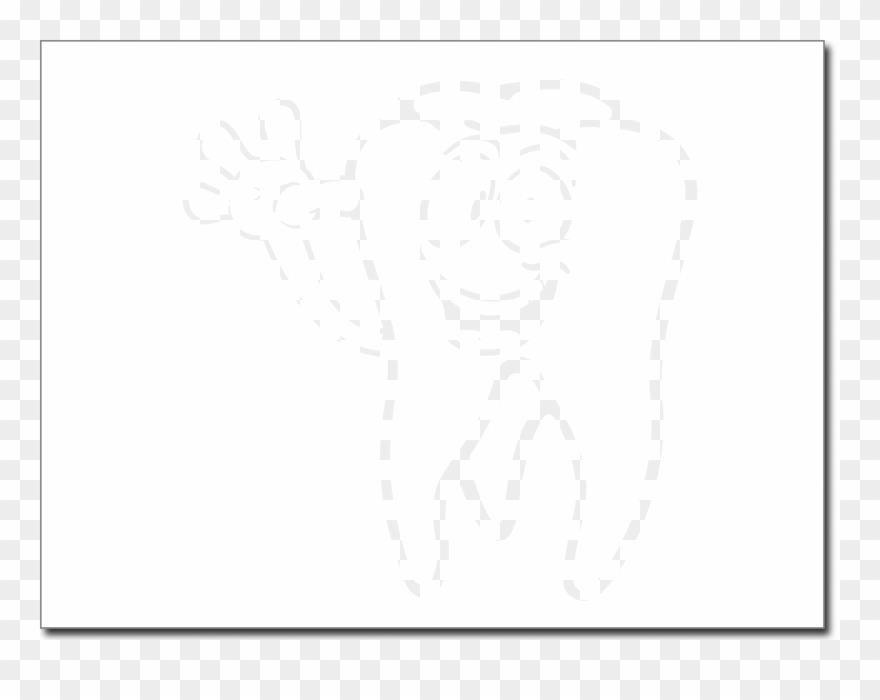 Wandsticker Mit Lustigem Zahn Motiv - Zahn Png Clipart