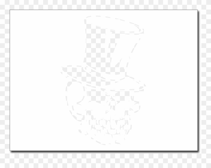 Autofolie Lachender Totenkopf Trägt Einen Zylinder - Car Clipart