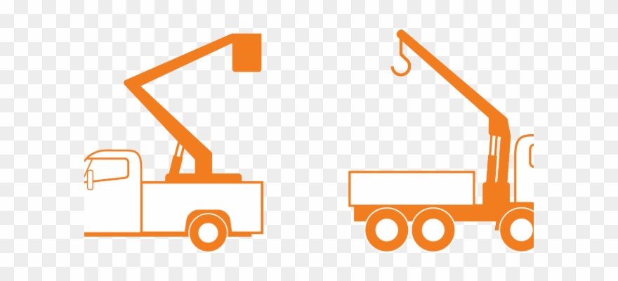 Crane Clipart Construction Logo - Bucket Truck Clip Art - Png Download