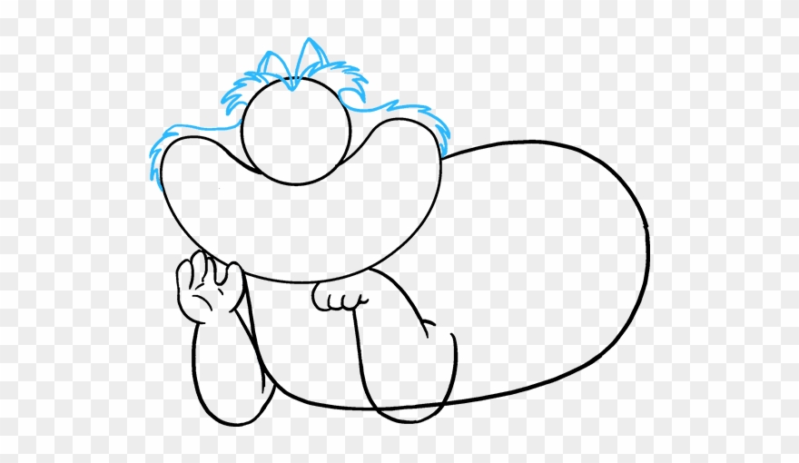 How To Draw Cheshire Cat - Drawing Clipart