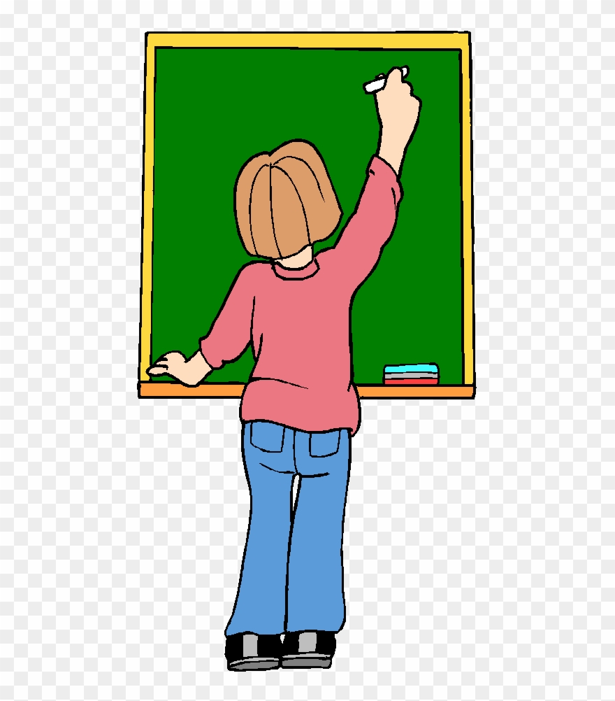 Clean The Blackboard Clipart Blackboard Learn Teacher - Writing On A Chalkboard Clipart - Png Download